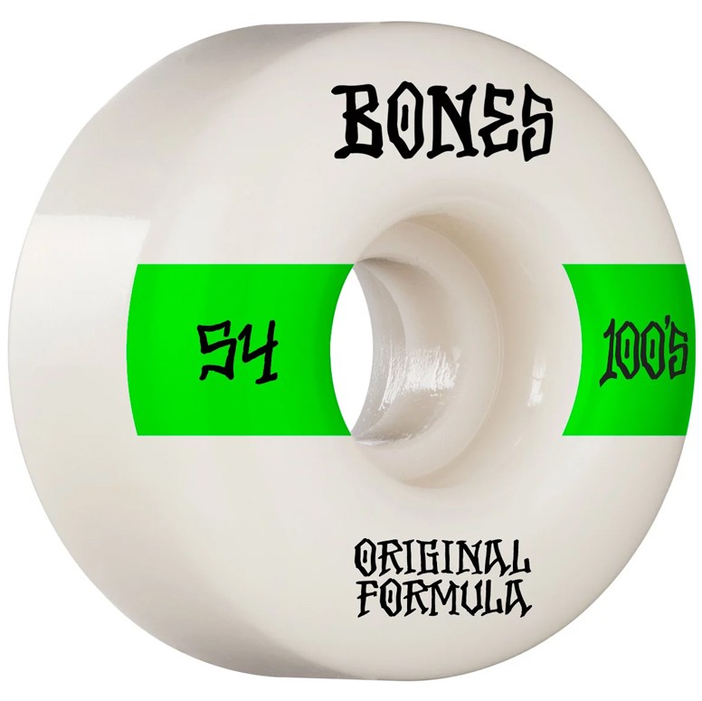  Колеса для скейтборда BONES 100'S Og Formula Wide White 54mm 100A 2022