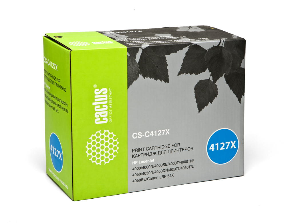 Картридж лазерный Cactus CS-C4127X (C4127X), черный, 10000 страниц, совместимый, для LJ 4000 / 4050