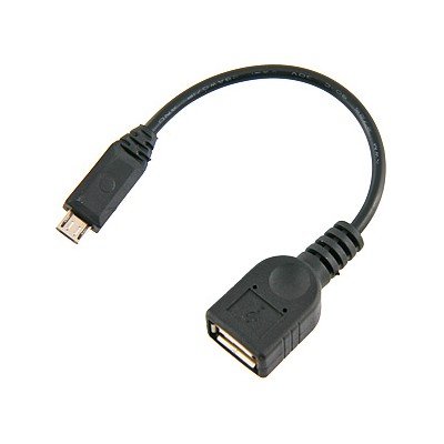 Кабель OTG-microUSB , Glossar , 15см, черный