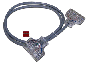 Патч-корд UTP кат.5e, 1м, 110-110, серый, Lanmaster (LAN-P4-P4-1.0)