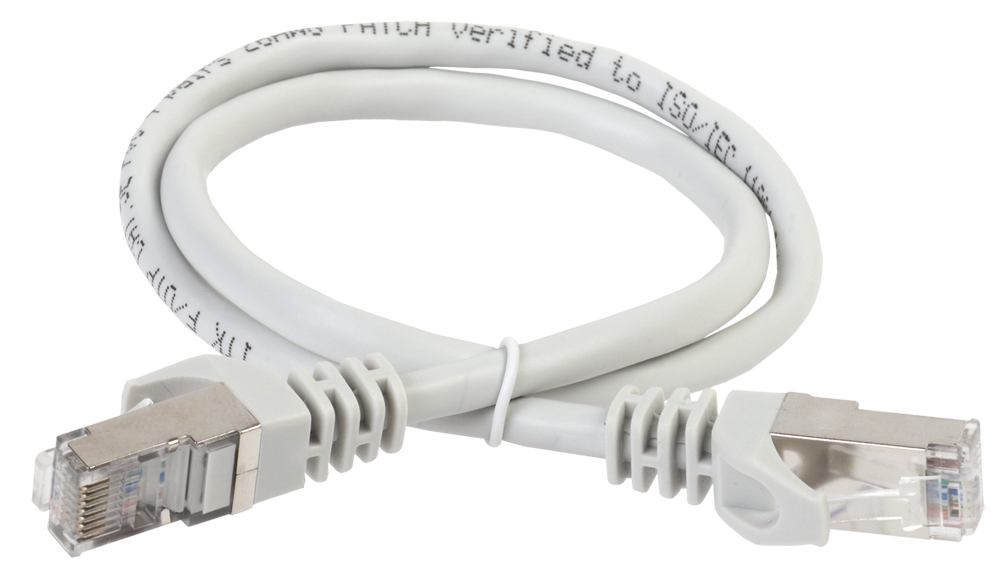 Патч-корд ITK cat.5e UTP, LSZH, 2m, серый (PC01-C5EUL-2M)