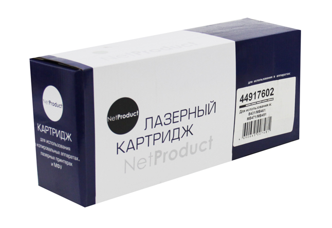 Картридж лазерный NetProduct N-44917602 (44917602), черный, 12000 страниц, совместимый, для OKI B431/MB491/MB461/MB471
