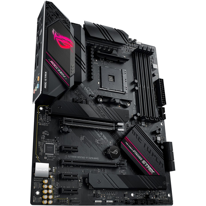 Материнская плата ASUS ROG STRIX B550-F GAMING, SocketAM4, AMD B550, 4xDDR4, 2PCI-Ex16, 6SATA3, 7.1-ch, 2.5GLAN, 7 USB 3.2, 1 USB Type-C, HDMI, DP, ATX, Retail