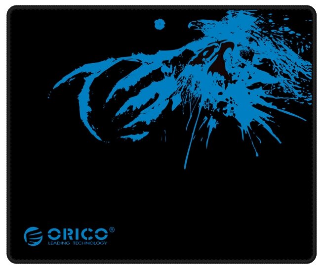 Коврик для мыши Orico MPA3025-BK, игровой, 300x250x4мм, черный/синий (MPA3025-BK)