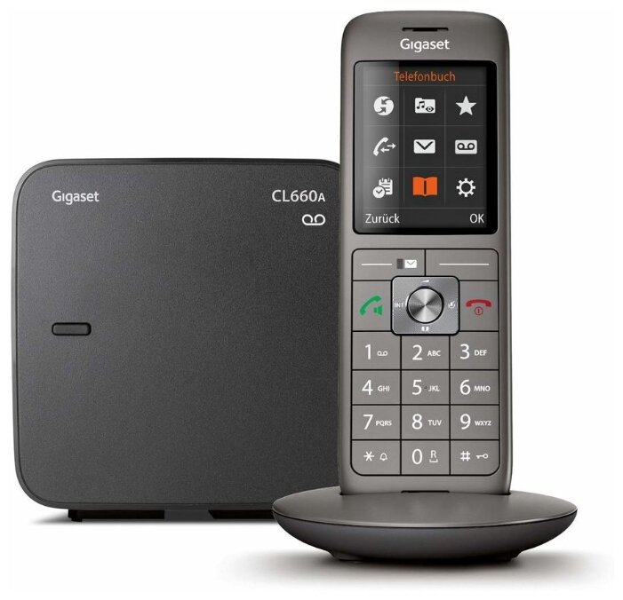  Радиотелефон Gigaset CL660A, DECT, АОН, черный/серый (S30852-H2824-S321)