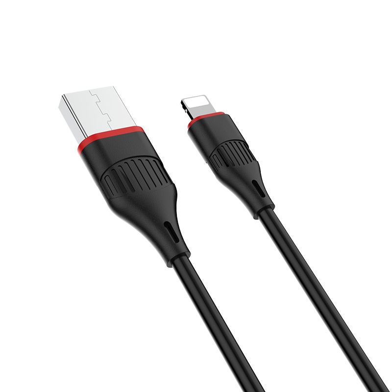 Кабель USB-Lightning 8-pin, 2A, 1м, черный Borofone (BX17 Enjoy)