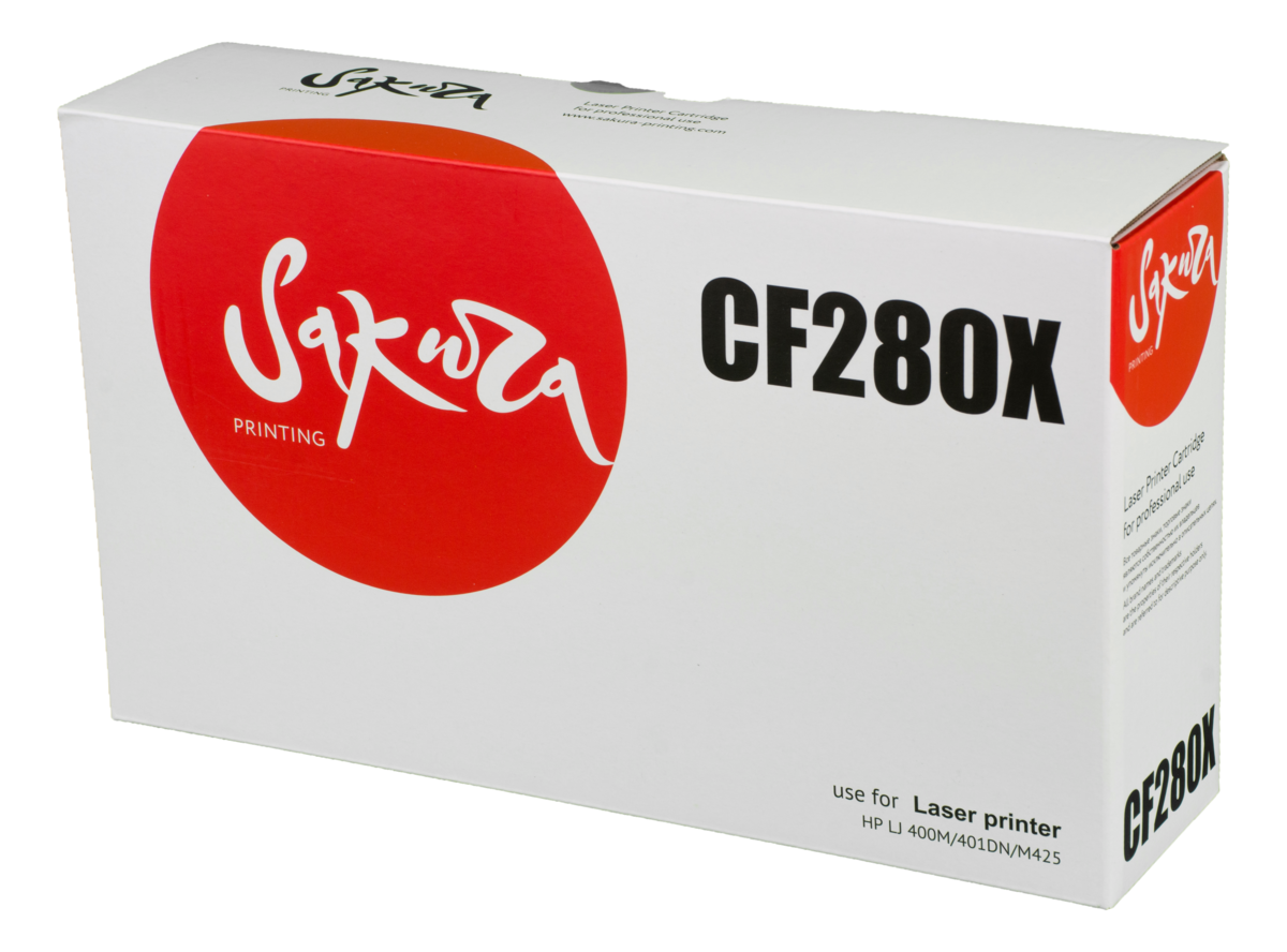 Картридж лазерный SAKURA SACF280X (80X/CF280X), черный, 6500 страниц, совместимый, для LJ 400M/401DN,M425