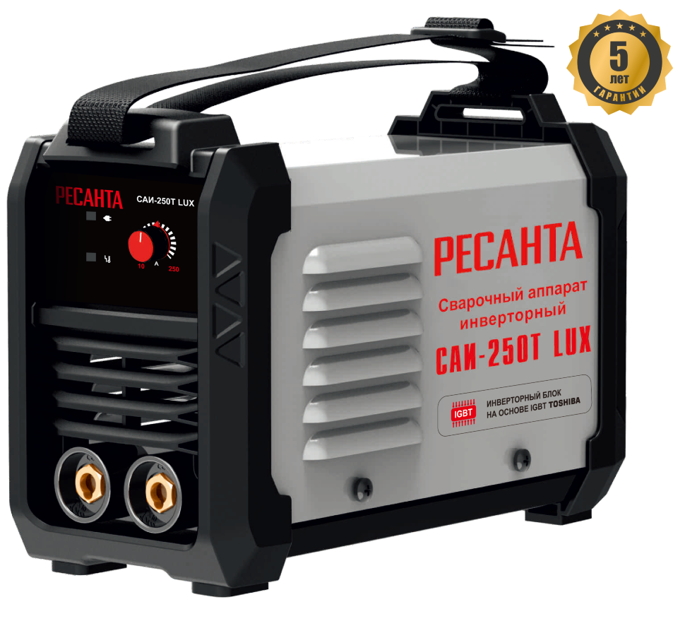 Сварочный аппарат Ресанта САИ-250Т LUX, MMA, инверторный, MMA (10А-250А), 140 В-260 В (65/72)