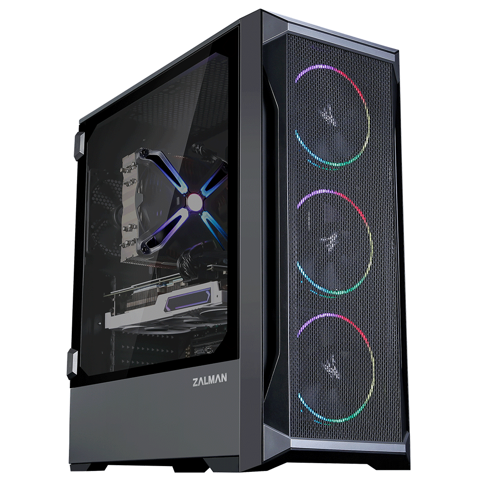 Корпус Zalman Z8 MS, EATX, Midi-Tower, 2xUSB 3.0, RGB подсветка, черный, без БП