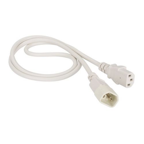 Кабель питания C13-C14, 10А, 2 м, белый, Lanmaster (LAN-PP13/14-2.0-WH)