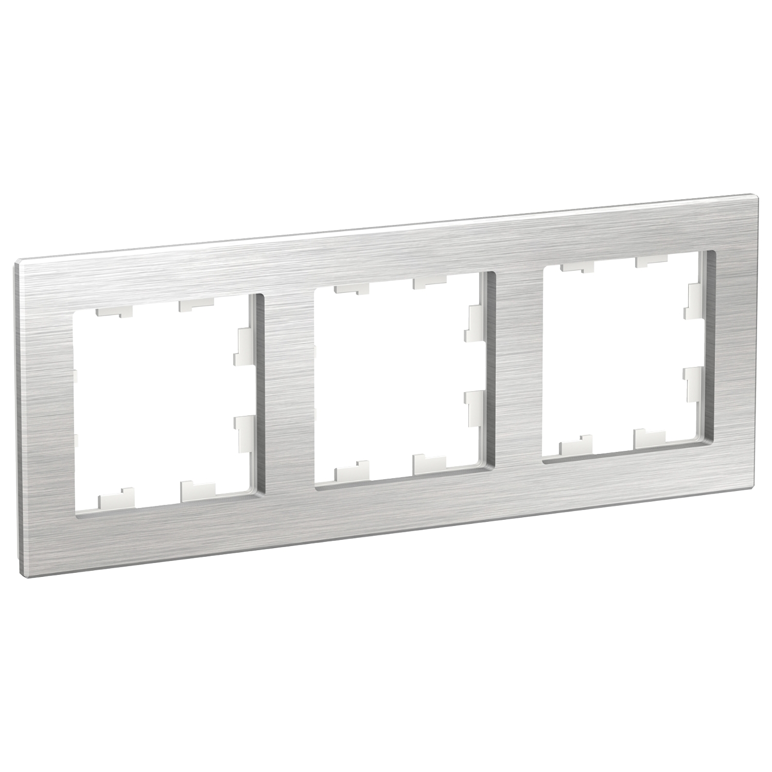 Рамка Schneider Electric ATLASDESIGN NATURE, 3-поста, металл серебро (ATN312103)