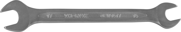 Ключ гаечный рожковый 14x17 мм, CrV, кованый, Thorvik OEW1417 (52005)