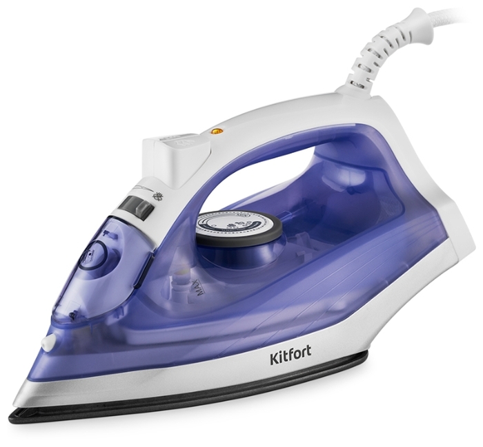 Утюг Kitfort KT-2603 1.3 кВт, 1.85 м, белый/фиолетовый (KT-2603)