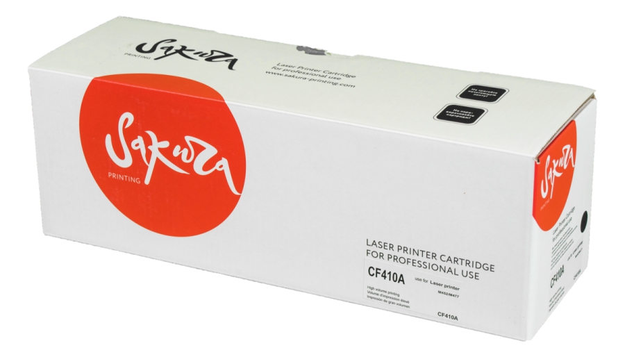Картридж лазерный SAKURA SACF410A (CF410A), черный, 2300 страниц, совместимый, для LJP M452nw, M452dn, M477fnw, M477fdw, M477fdn, M377dw