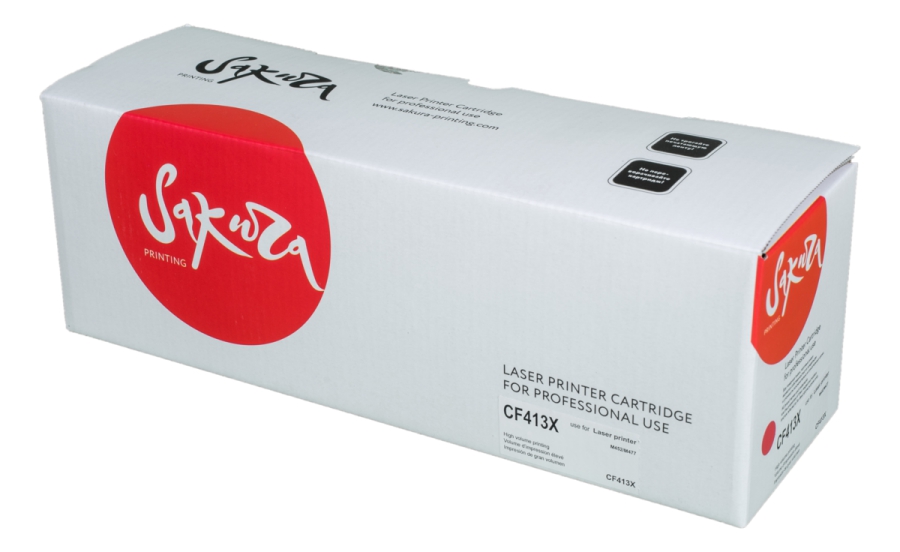Картридж лазерный SAKURA SACF413X (410X/CF413X), пурпурный, 5000 страниц, совместимый, для LJP M452nw, M452dn, M477fnw, M477fdw, M477fdn, M377dw