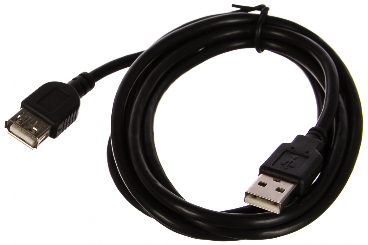 Кабель-удлинитель USB(Am)-USB(Af), 1.8 м, черный, PERFEO (U4503 / 30003921)