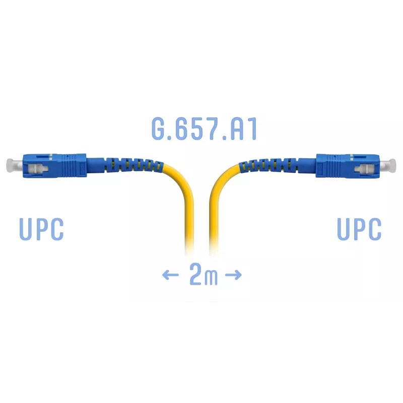 Патч-корд оптический SNR, SC/UPC-SC/UPC, одномодовый, G.657.A1, одинарный, 2м, желтый (SNR-PC-SC/UPC-A-2m)