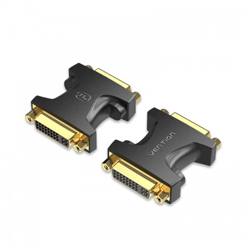 Переходник (адаптер) DVI(24+5F)-DVI(24+5F) v1.4 4K, черный Vention (ECHB0)