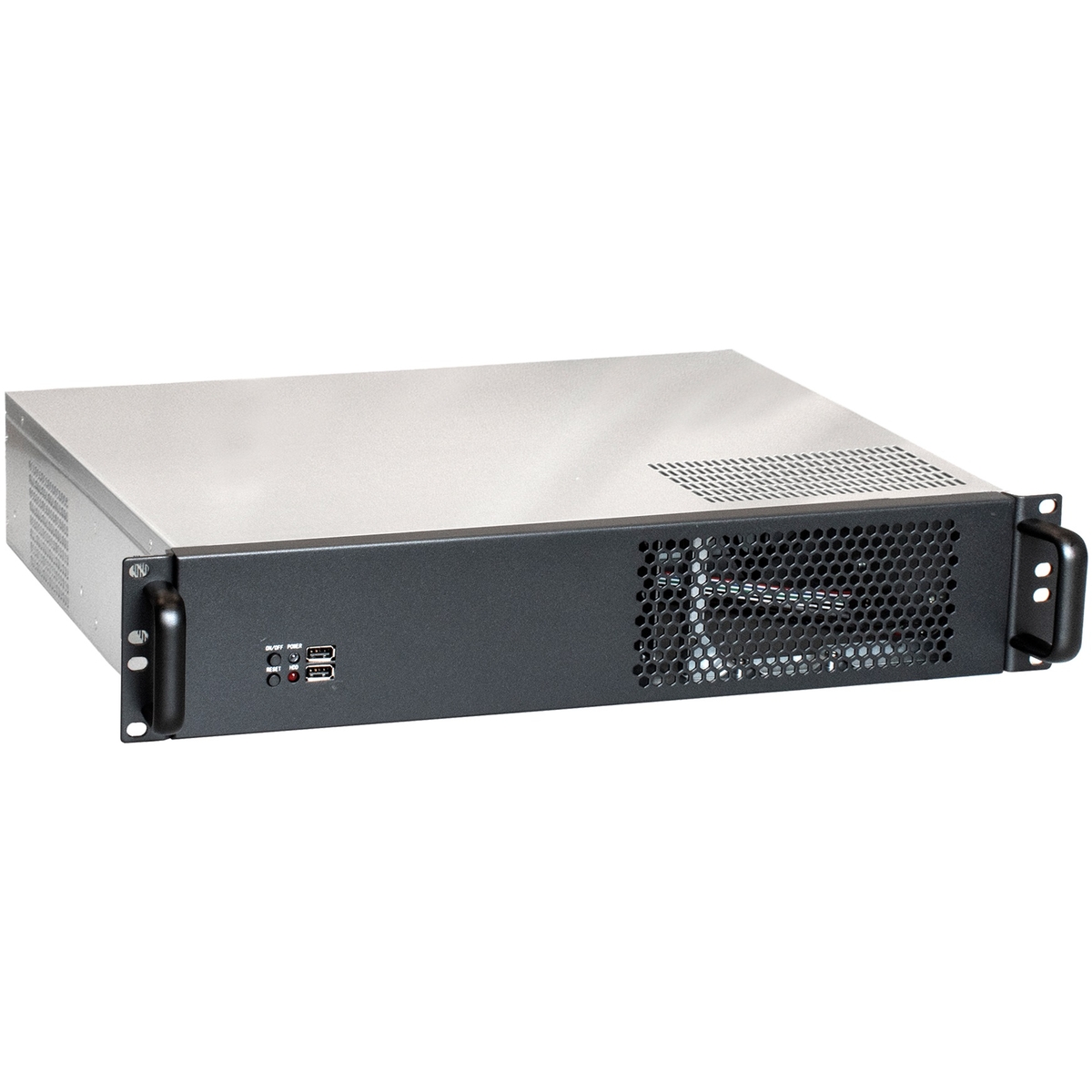 Корпус Exegate Pro 2U550-08, mATX, 2U RM, 1x600 Вт, черный/серебристый (EX284974RUS)
