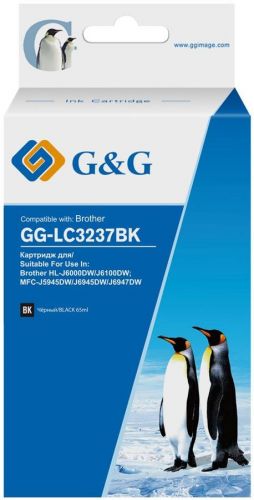 Картридж струйный G&G GG-LC3237BK (LC3237BK), черный, совместимый, 65мл, для Brother HL-J6000DW/J6100DW