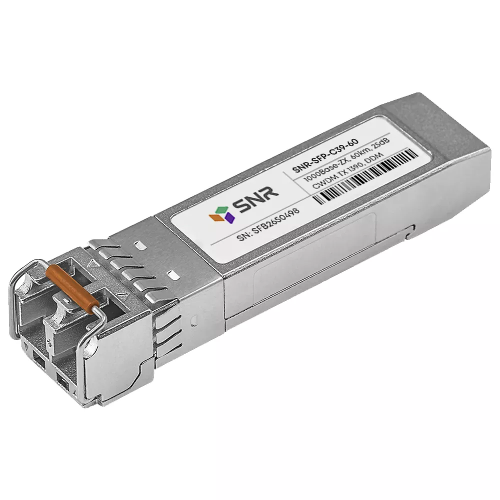 Модуль SFP SNR, 60 км, LC, Tx:1390 нм, 1 Гбит/с, SM, двойной (SNR-SFP-C39-60)