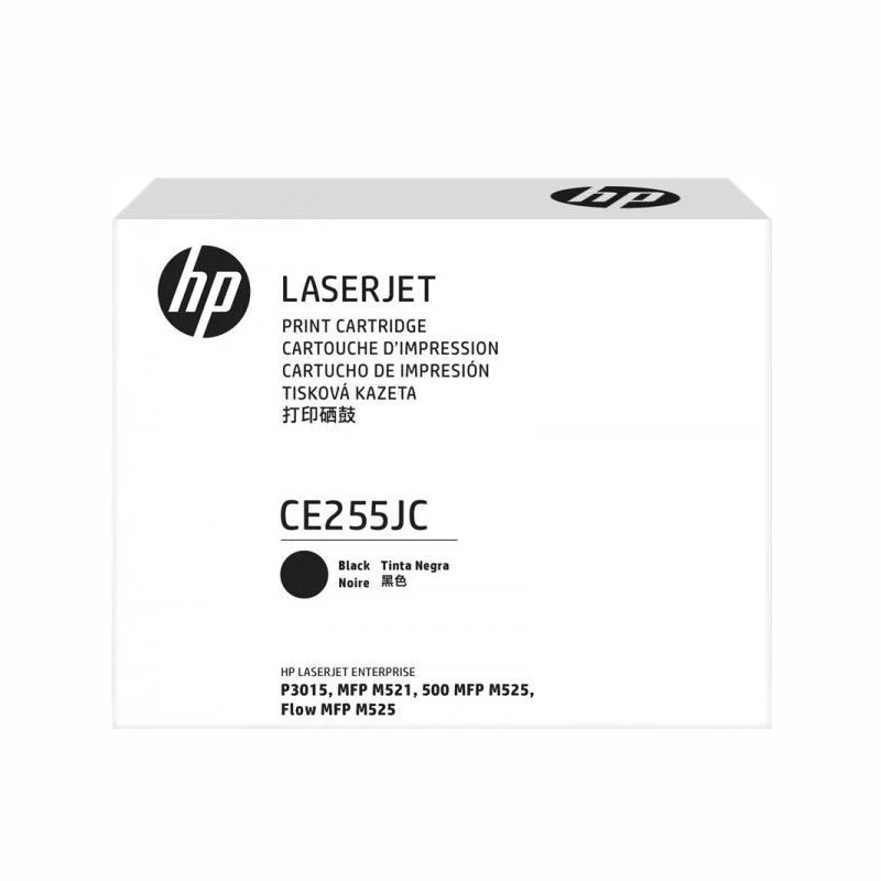 Картридж лазерный HP 55J/CE255JC, черный, 14500 страниц, оригинальный для HP LaserJet Enterprise P3015 / MFP M521 / 500 MFP M525 / Flow MFP M525, белая коробка