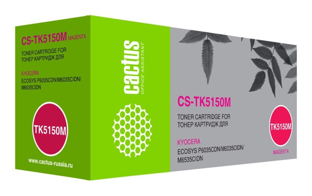 Картридж лазерный Cactus CS-TK5150BK (TK-5150K/1T02NS0NL0), черный, 12000 страниц, совместимый, для Kyocera Ecosys M6035cidn/P6035cdn