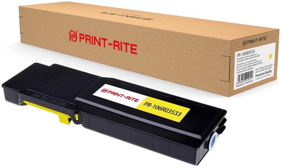 Картридж лазерный Print-Rite PR-106R03533 (106R03533), желтый, 8000 страниц, совместимый для Xerox VersaLink C400DN/C405DN/C400/405/C400N/C405N