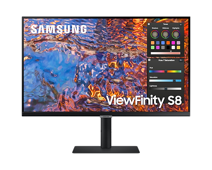 Монитор 27 Samsung S27B800PXI IPS, 3840x2160 (16:9), 320кд/м2, 5мс, 178°/178°, HDMI, DisplayPort, USB Type-C, USB-Hub, черный (LS27B800PXIXCI)