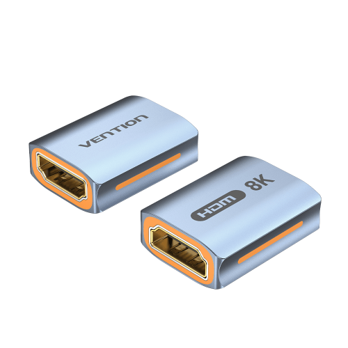 Переходник (адаптер) HDMI(19F)-HDMI(19F) v2.1 4K, 8K, голубой Vention AIU (AIUH0)