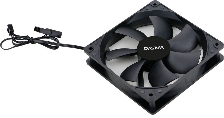 Вентилятор DIGMA DFAN-80, 80 мм, 1800rpm, 23 дБ, 3-pin+4-pin Molex, 1шт (DFAN-80)