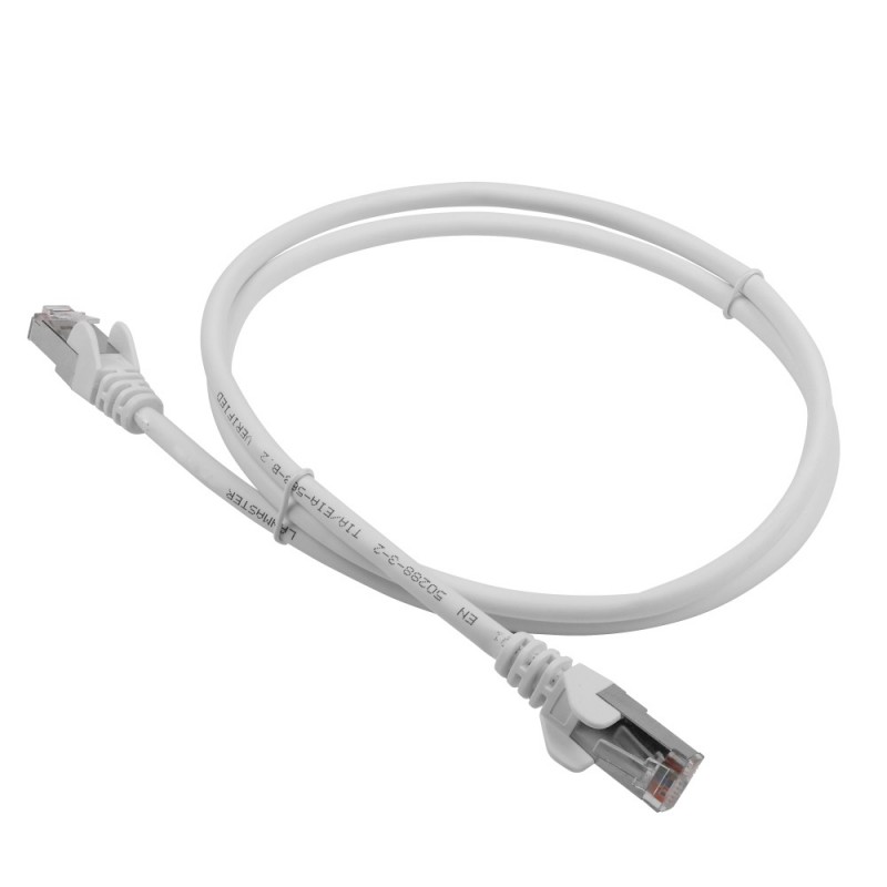 Патч-корд FTP кат.5e, 2м, RJ45-RJ45, белый, LSZH, Lanmaster (LAN-PC45/S5E-2.0-WH)