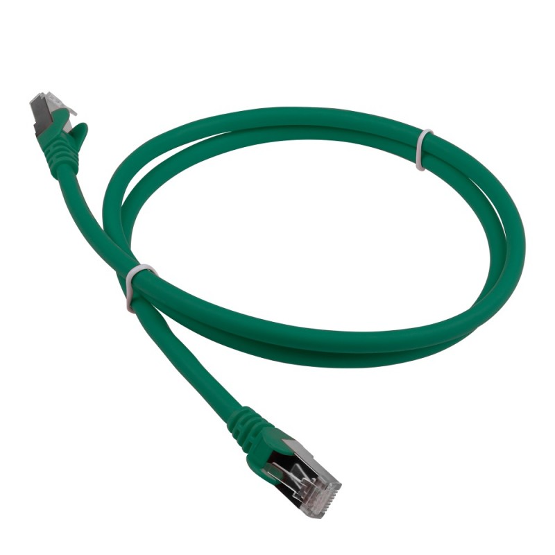 Патч-корд FTP кат.6a, 5 м, RJ45-RJ45, зеленый, LSZH, Lanmaster LAN-PC45/S6A-5.0-GN