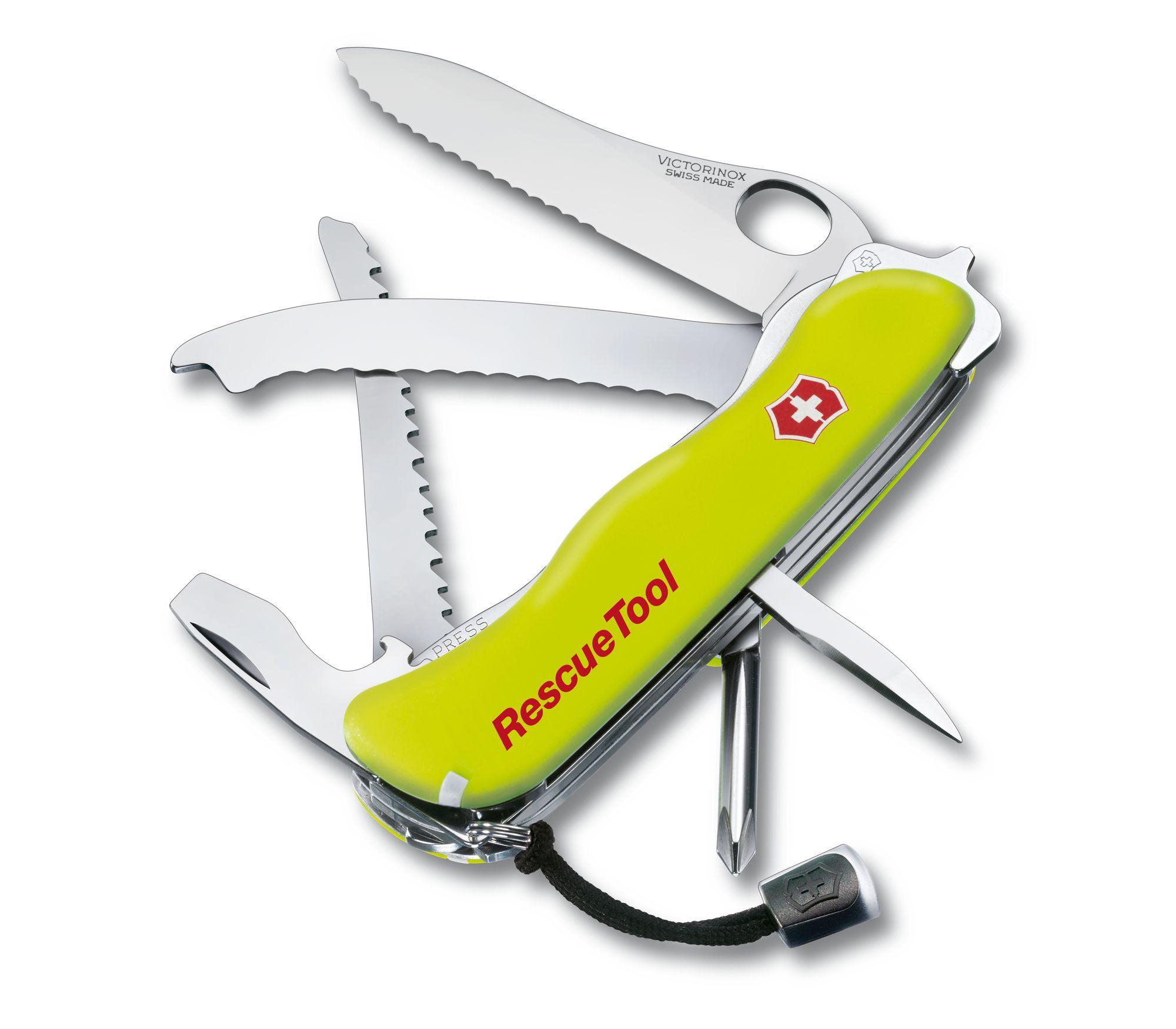 Мультитул 12 в 1, чехол, салатовый, VICTORINOX RescueTool One Hand (0.8623.MWN)