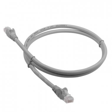 Патч-корд UTP кат.6 5м, RJ45-RJ45, серый, LSZH, Lanmaster (LAN-PC45/U6-5.0-GY)