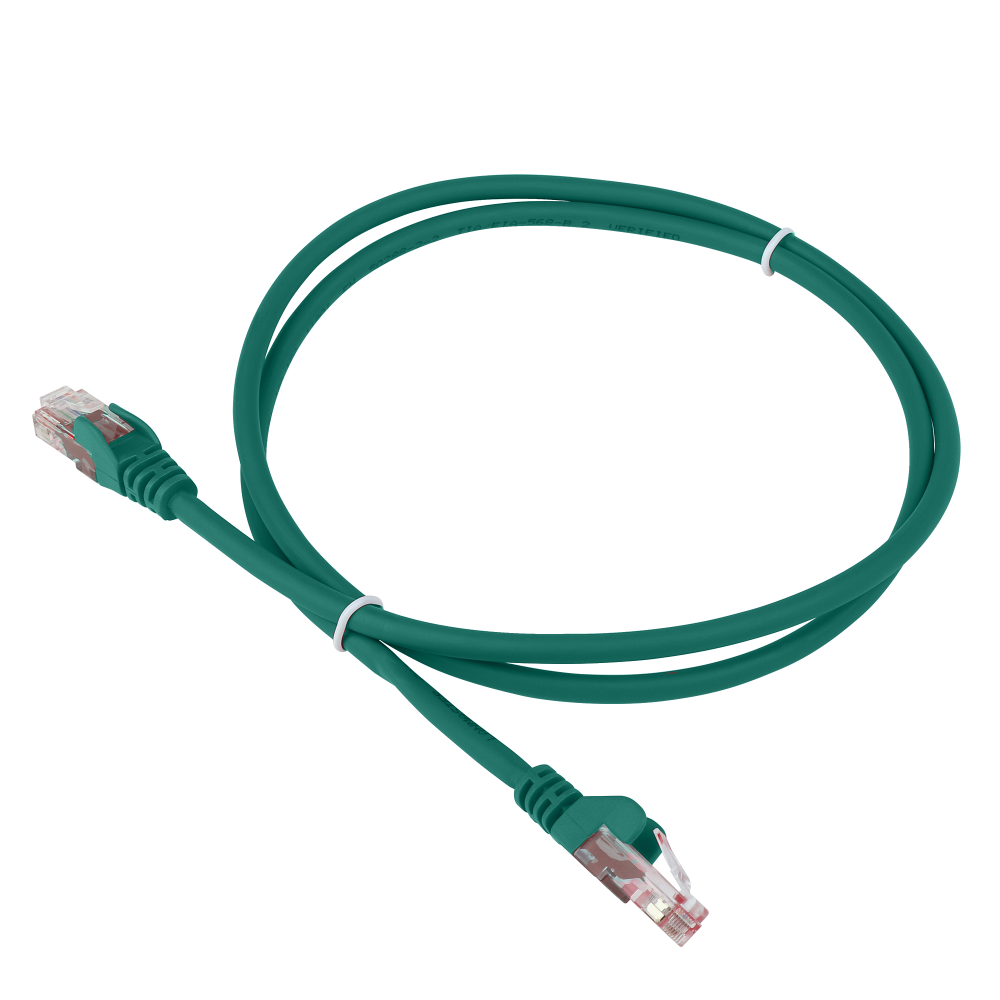 Патч-корд UTP кат.6 1м, RJ45-RJ45, зеленый, LSZH, Lanmaster (LAN-PC45/U6-1.0-GN)