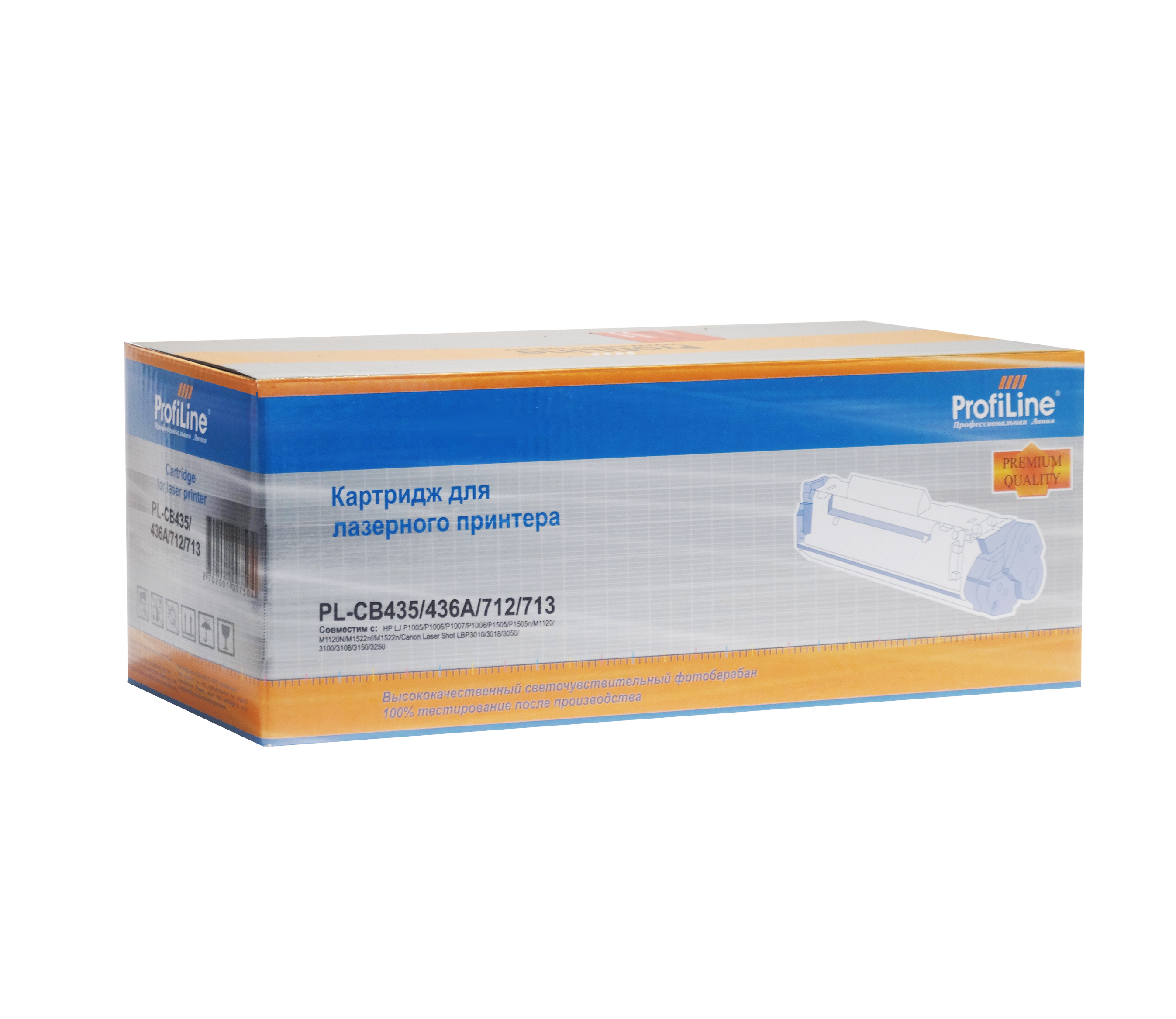 Картридж лазерный ProfiLine PL-CB435/436A/712/713 (CB435/436A/712/713), черный, 2000 страниц, совместимый, для LJ P1005/P1006/P1007/P1008/P1505/P1505N/M1120/M1120N/M1522N/M1522NF, Canon LBP-3010/3018/3050/3100/3108/3150/3250
