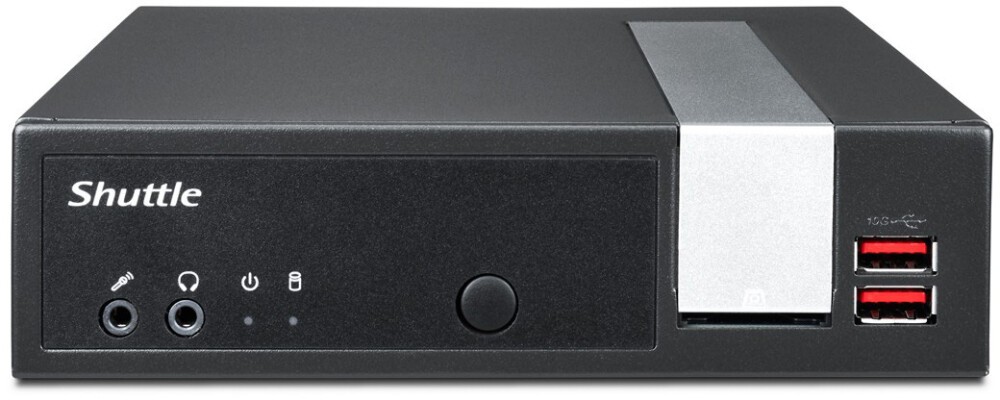   E2E4 Неттоп-платформа Shuttle XPC Slim, Intel Celeron N4505 2 ГГц 2xDDR4 SODIMM, 1x2.5 HDD/SSD, 1xM.2 SSD, WiFi, черный (74R-DL20N-016-SCT-001)
