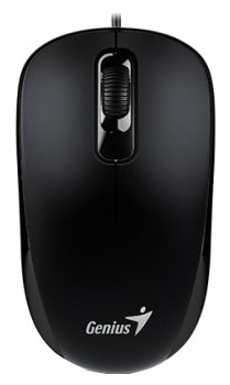 Мышь проводная Genius DX-110, 1000dpi, оптическая светодиодная, USB, черный (31010116100/31010009400)