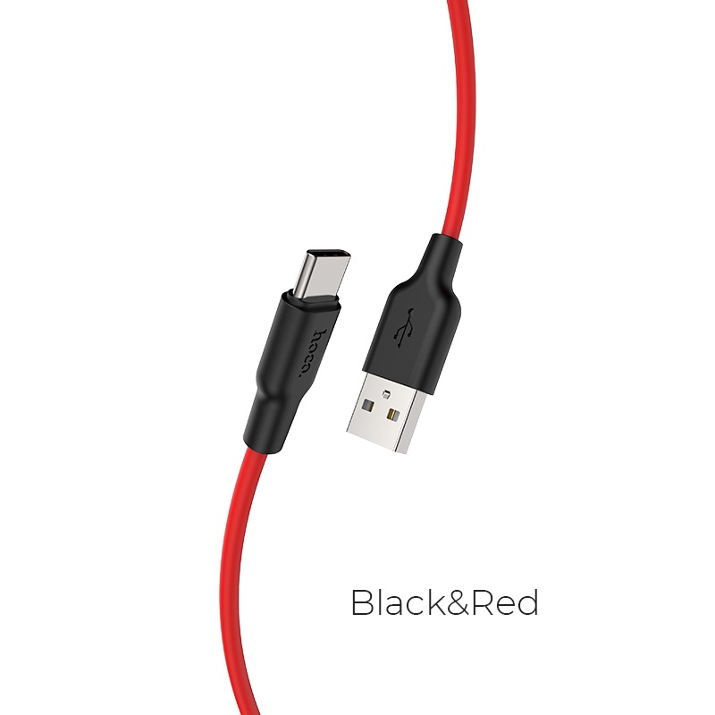 Кабель USB (AM)-USB 2.0(Am), 3A, 2м, красный HOCO X21 (713896)