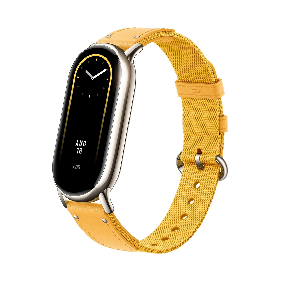 Ремешок Xiaomi для Xiaomi Smart Band 8, нейлон/натуральная кожа, желтый (BHR7305GL)