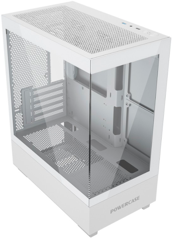 Корпус PowerCase Vision Micro M, mATX, Mini-Tower, USB 3.0, белый, без БП (CVMMW-L0)