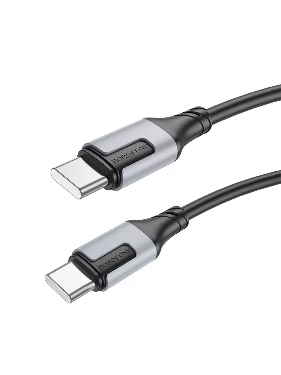 Кабель USB Type-C-USB Type-C, 3А, 60 Вт, 1 м, черный, Borofone Creator BX101