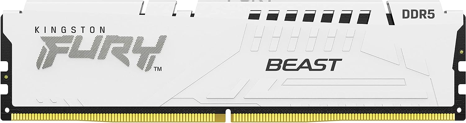 Память DDR5 DIMM 32Gb, 5200MHz, CL40, 1.25V, Kingston, FURY Beast White (KF552C40BW-32) Retail