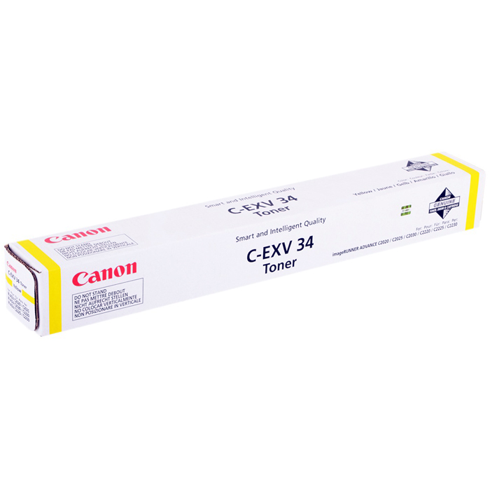 Картридж лазерный Canon C-EXV34Y/3785B002, желтый, 16000 страниц, оригинальный для Canon iR Advance C2020 / C2025 / C2030 / C2220 / C2225 / C2230