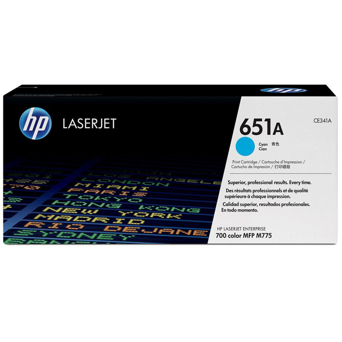 Картридж лазерный HP 651A/CE341A, голубой, 16000 страниц, оригинальный для LaserJet Enterprise 700 M775