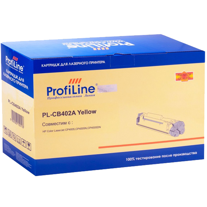 Картридж лазерный ProfiLine PL-CB402A (CB402A), желтый, 7500 страниц, совместимый, для CLJ CP4005/CP4005DN/CP4005N