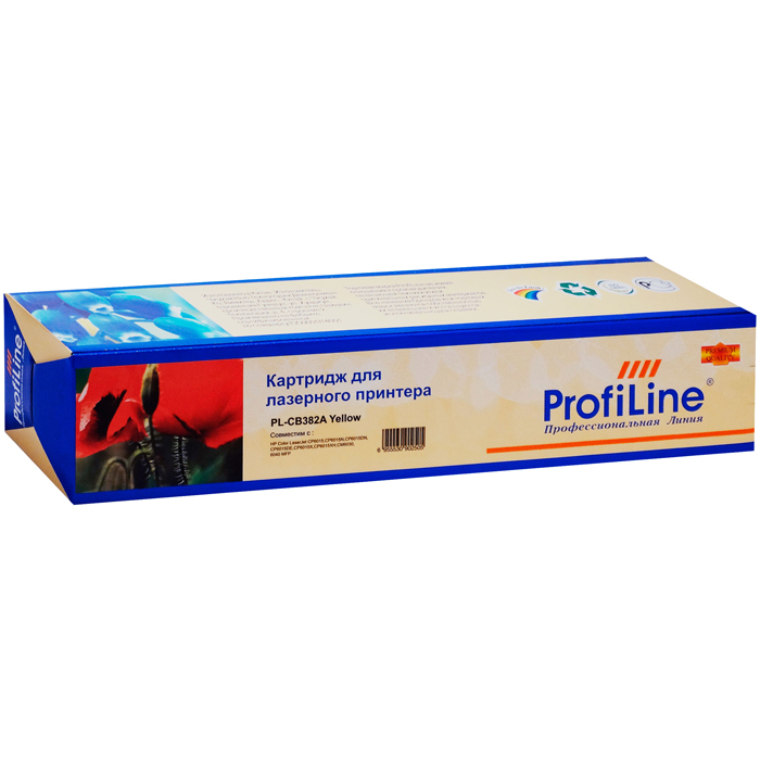 Картридж лазерный ProfiLine PL-CB382А (CB382А), желтый, 21000 страниц, совместимый, для CLJ CP6015/CM6040