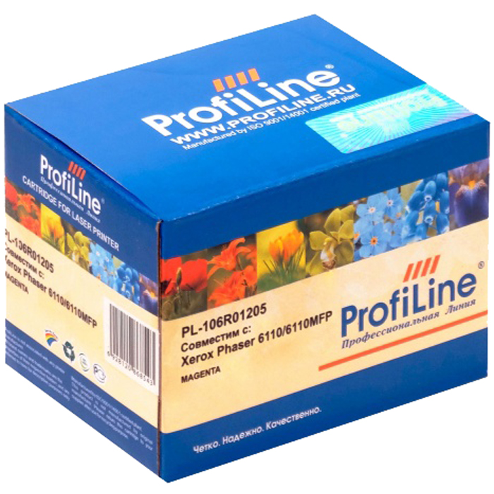 Картридж ProfiLine PL-106R01205 для принтеров Rank Xerox Phaser 6110/6110MFP Magenta 1000 копий
