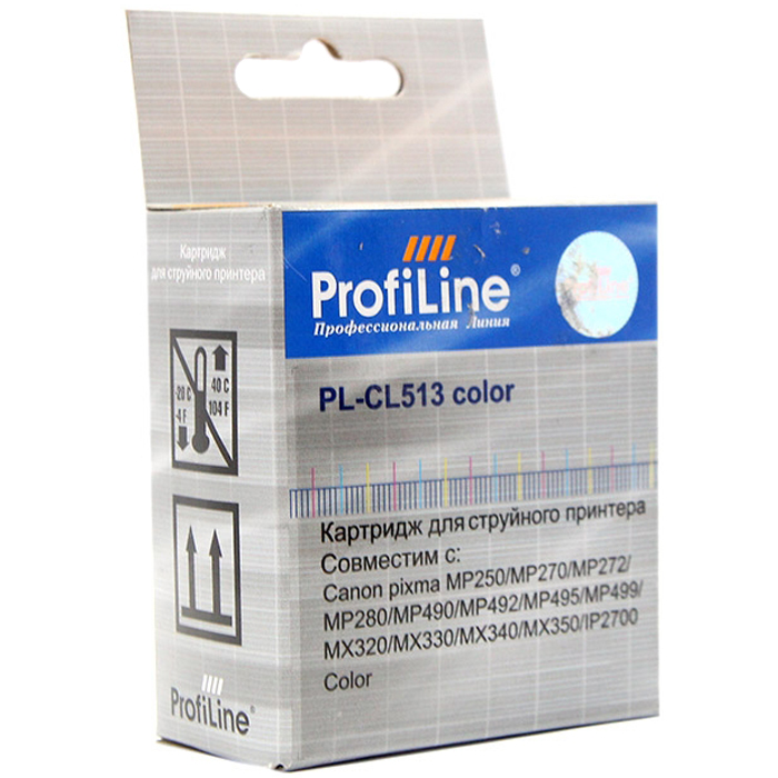 Картридж ProfiLine PL-CL-513 для Canon Pixma iP2700 MP240/250/260/270/272/280/480/490/492/495/MX320/330/340/350, цветной